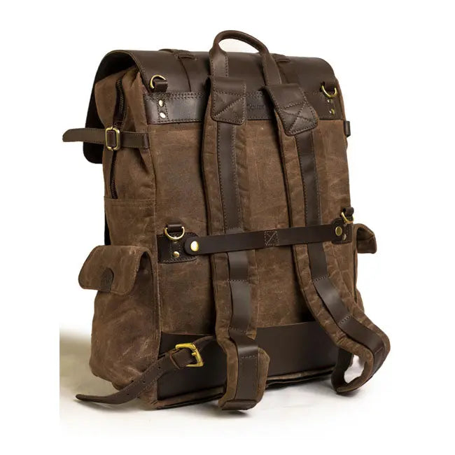 Trip Machine Rambler Backpack Tobacco Brown - FREE UK Shipping, FREE 365 Day Returns | Moto Central