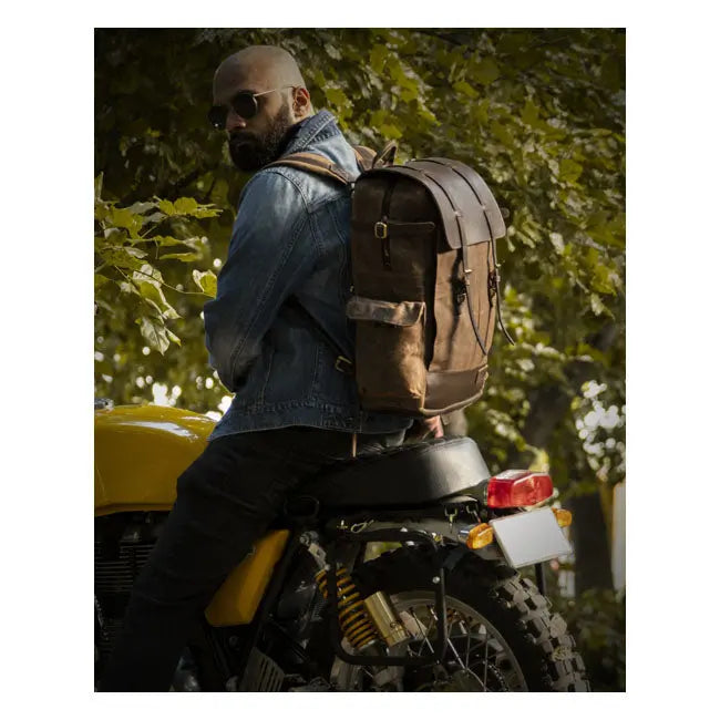 Trip Machine Rambler Backpack Tobacco Brown - FREE UK Shipping, FREE 365 Day Returns | Moto Central