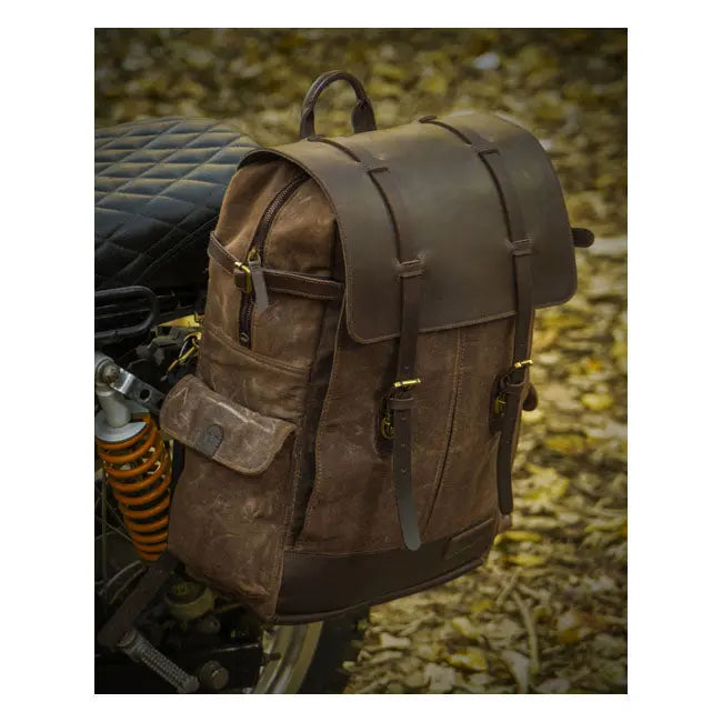 Trip Machine Rambler Backpack Tobacco Brown - FREE UK Shipping, FREE 365 Day Returns | Moto Central