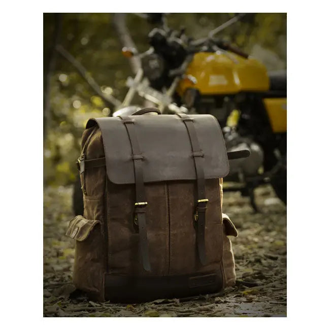 Trip Machine Rambler Backpack Tobacco Brown - FREE UK Shipping, FREE 365 Day Returns | Moto Central