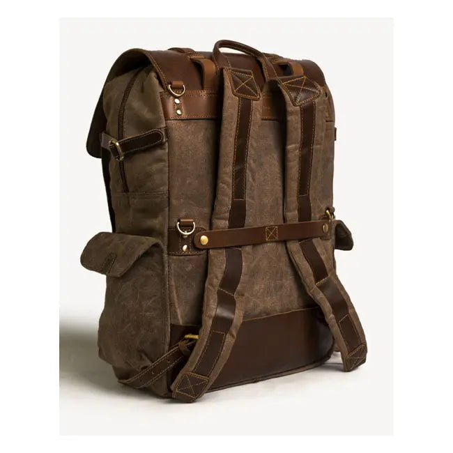 Trip Machine Rambler Backpack Vintage Tan - FREE UK Shipping, FREE 365 Day Returns | Moto Central