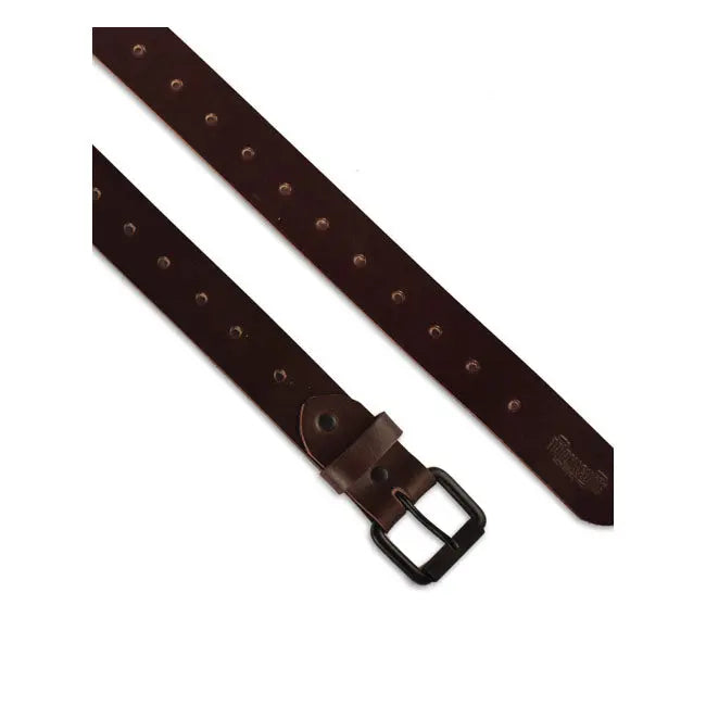 Trip Machine Single Pin Belt Tobacco Brown - FREE UK Shipping, FREE 365 Day Returns | Moto Central