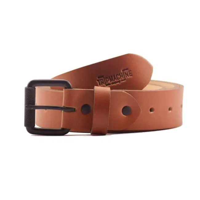 Trip Machine Single Pin Belt Vintage Tan - FREE UK Shipping, FREE 365 Day Returns | Moto Central