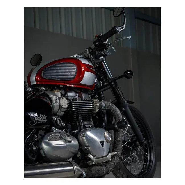 Trip Machine Universal Classic Leather Tank Pad Set Black - FREE UK Shipping, FREE 365 Day Returns | Moto Central