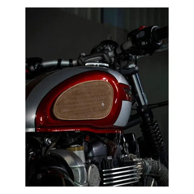 Trip Machine Universal Classic Leather Tank Pad Set S Tobacco - FREE UK Shipping, FREE 365 Day Returns | Moto Central
