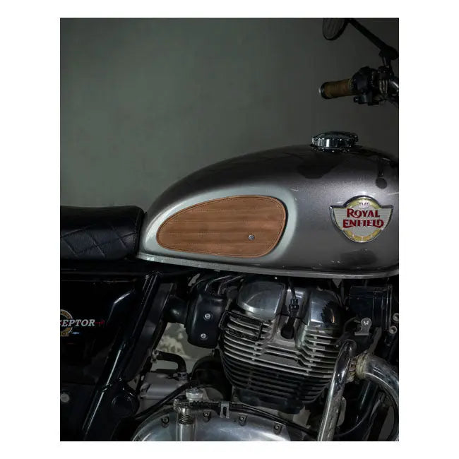 Trip Machine Universal Classic Leather Tank Pad Set Tobacco - FREE UK Shipping, FREE 365 Day Returns | Moto Central