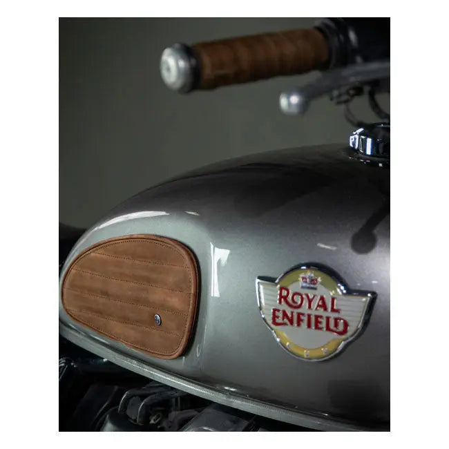 Trip Machine Universal Classic Leather Tank Pad Set Tobacco - FREE UK Shipping, FREE 365 Day Returns | Moto Central