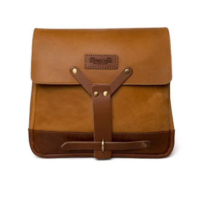Trip Machine Universal Messenger Bag Vintage Tan - FREE UK Shipping, FREE 365 Day Returns | Moto Central
