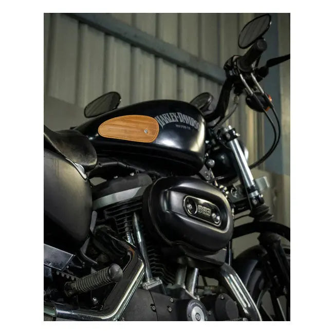 Trip Machine Universal Mini Classic Leather Tank Pads Tan - FREE UK Shipping, FREE 365 Day Returns | Moto Central