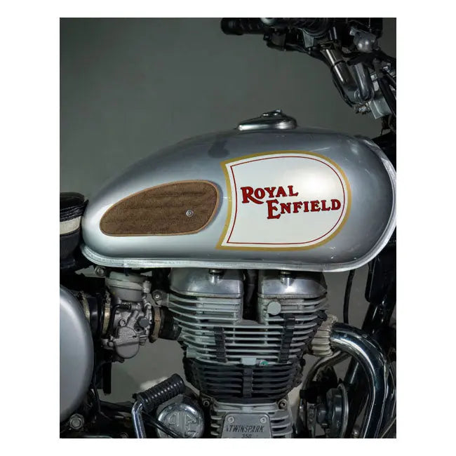 Trip Machine Universal Mini Classic Leather Tank Pads Tobacco Suede - FREE UK Shipping, FREE 365 Day Returns | Moto Central