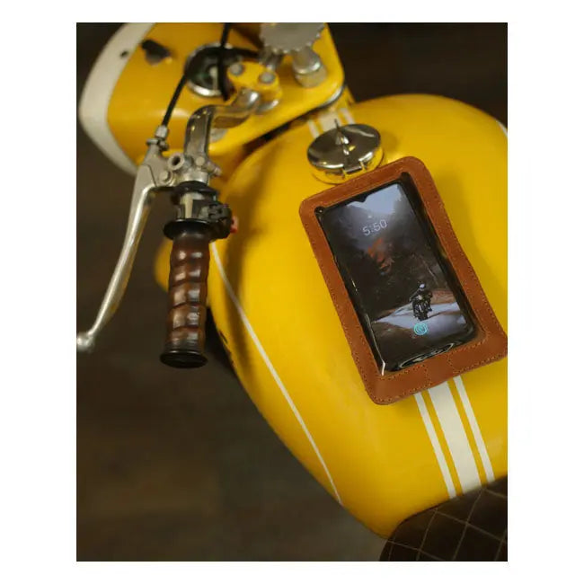 Trip Machine Universal Phone Pouch Vintage Tan - FREE UK Shipping, FREE 365 Day Returns | Moto Central