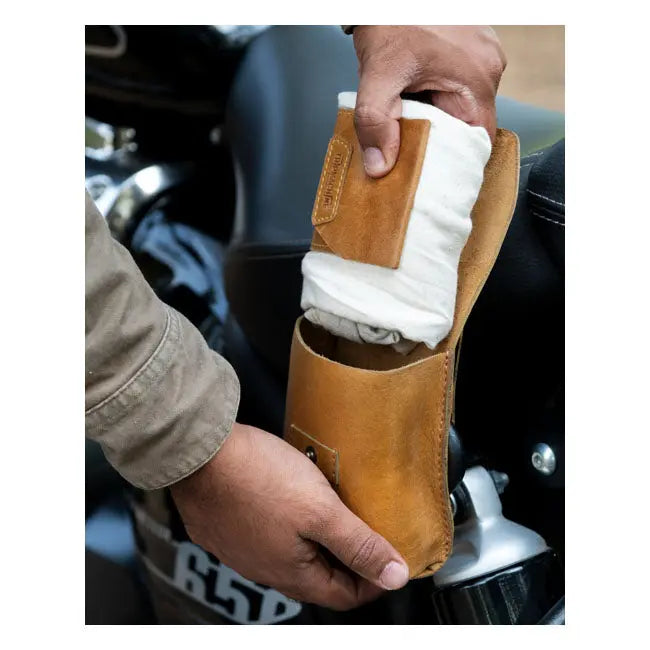 Trip Machine Universal Trooper Helmet Bag Vintage Tan - FREE UK Shipping, FREE 365 Day Returns | Moto Central