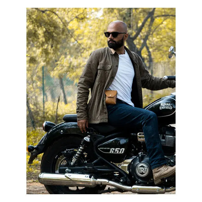 Trip Machine Universal Trooper Helmet Bag Vintage Tan - FREE UK Shipping, FREE 365 Day Returns | Moto Central