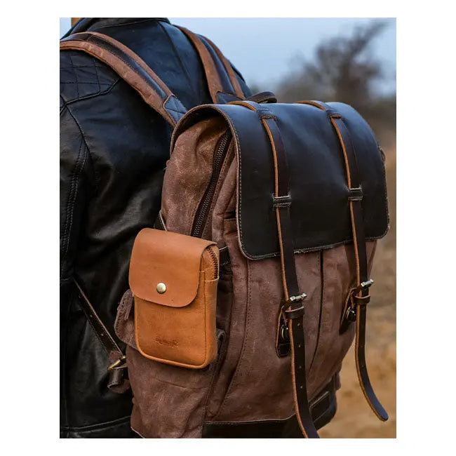 Trip Machine Utility Pouch Vintage Tan - FREE UK Shipping, FREE 365 Day Returns | Moto Central