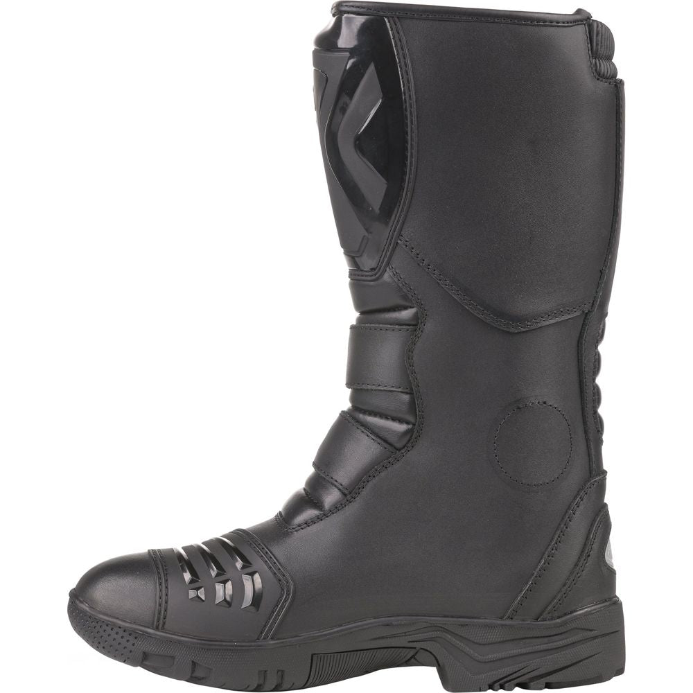 Bike It Triple-Black Motorcycle Adventure Boots Black