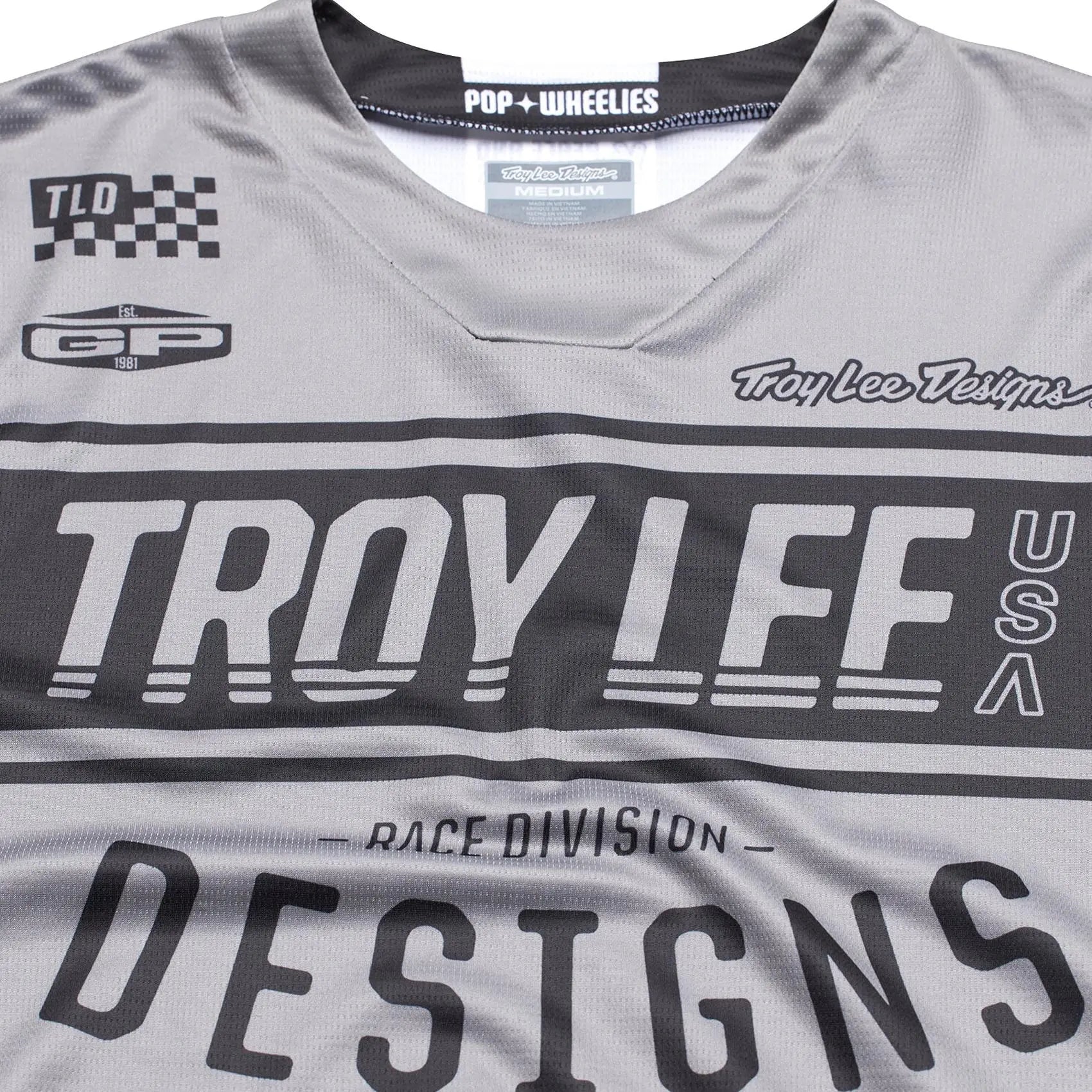 Troy Lee Designs GP Race 81 Motocross Jersey Grey FREE UK Delivery, FREE 365 Days Return - Moto Central