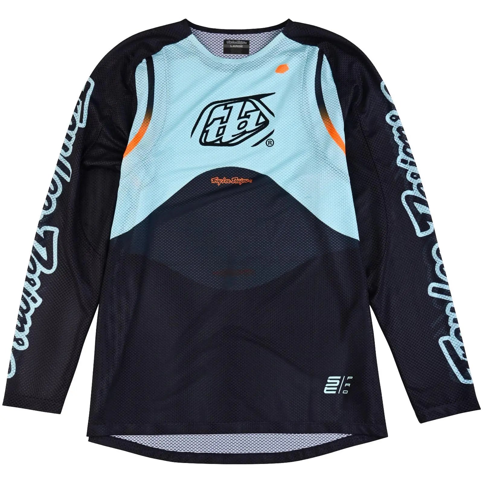 Troy Lee Designs SE Pro Air Pinned Motocross Jersey Phantom / Aqua FREE UK Delivery, FREE 365 Days Return - Moto Central