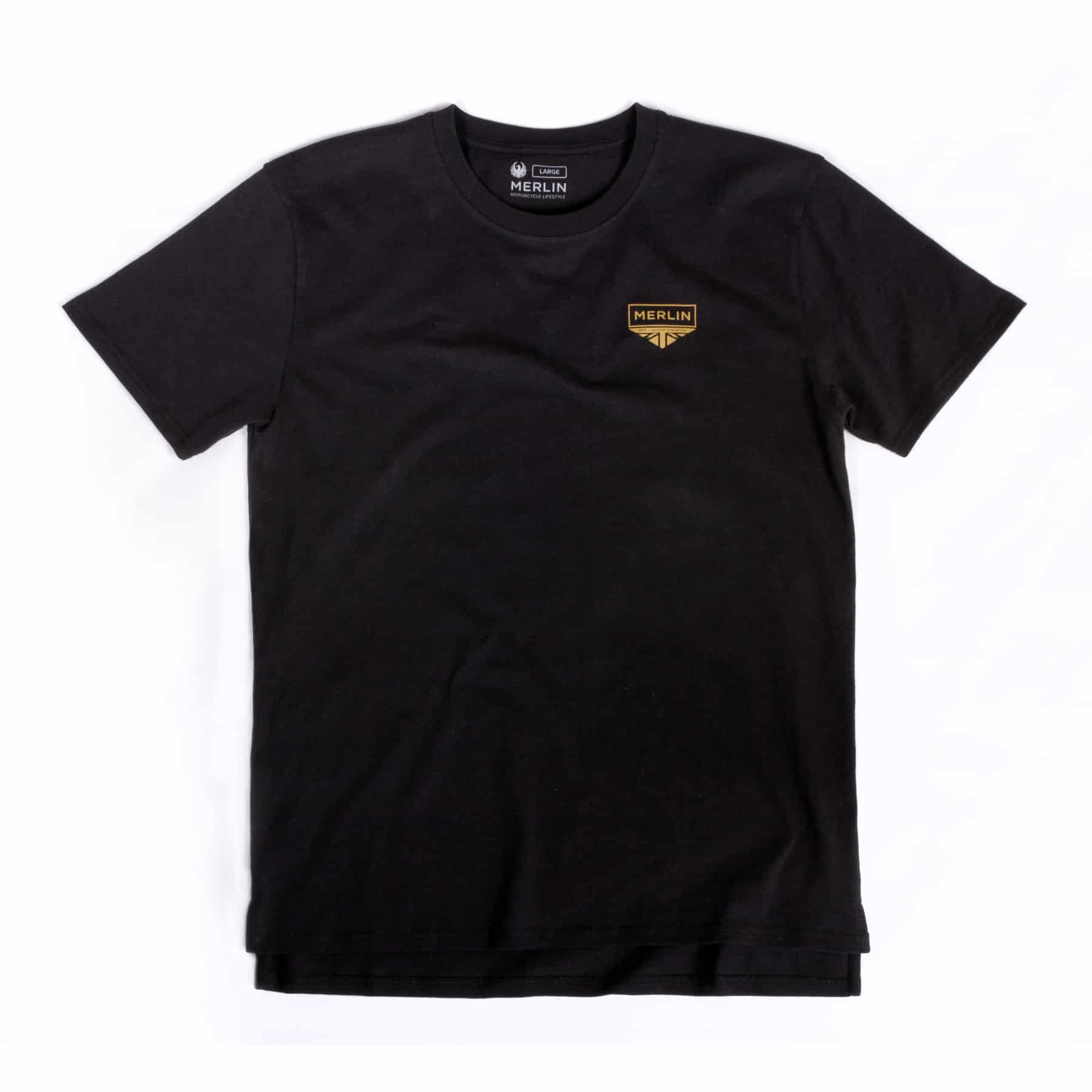 Merlin Truro Signature Tee Black FREE UK Delivery, FREE 365 Day Returns | Moto Central