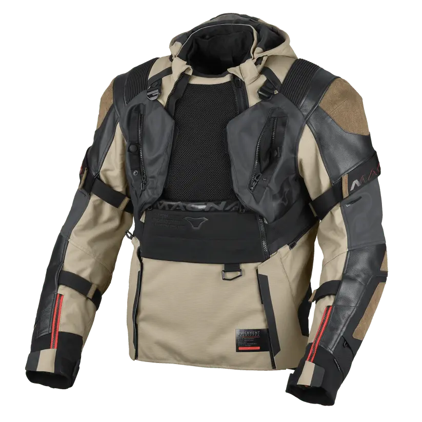 Macna Tryton Textile Jacket Taupe / Black FREE UK Delivery, FREE 365 Day Returns | Moto Central