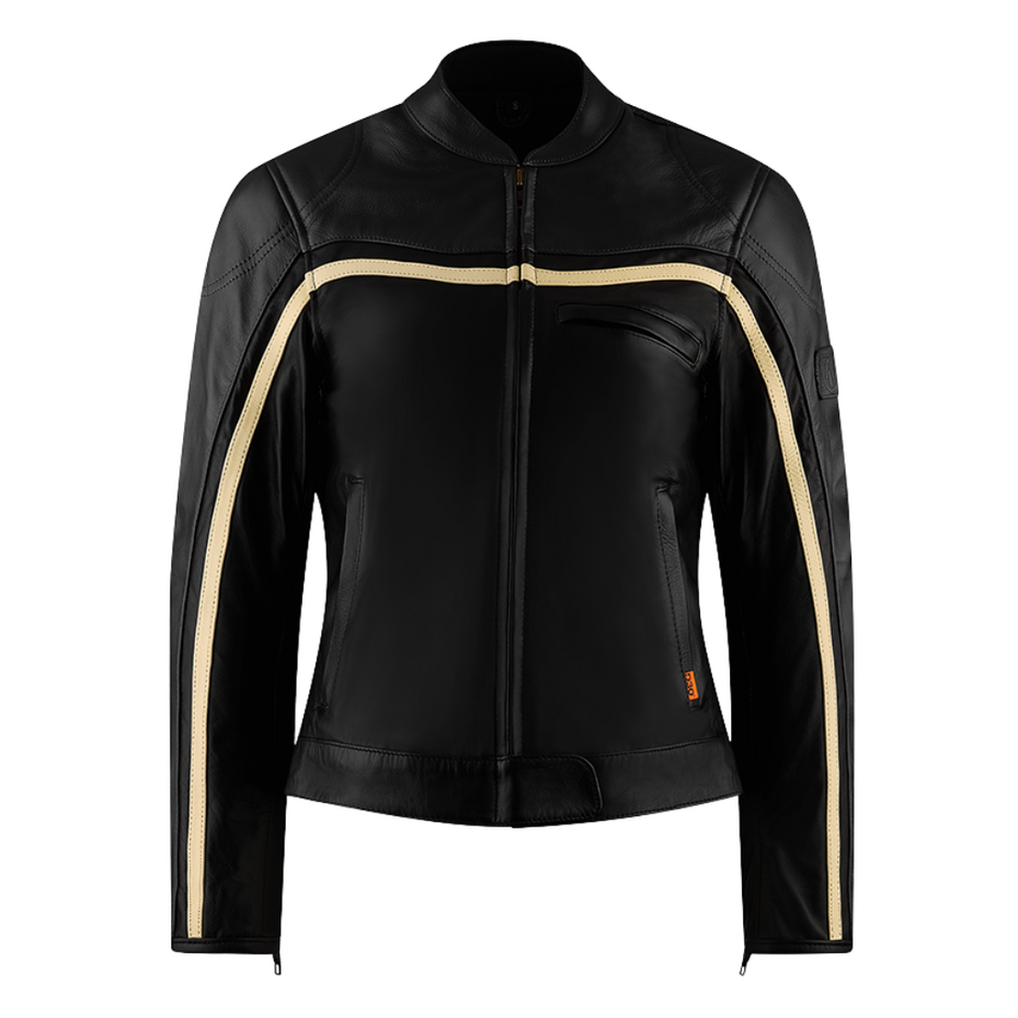 MotoGirl Hayley Ladies Leather Jacket Black FREE UK Delivery, FREE 365 Day Returns | Moto Central