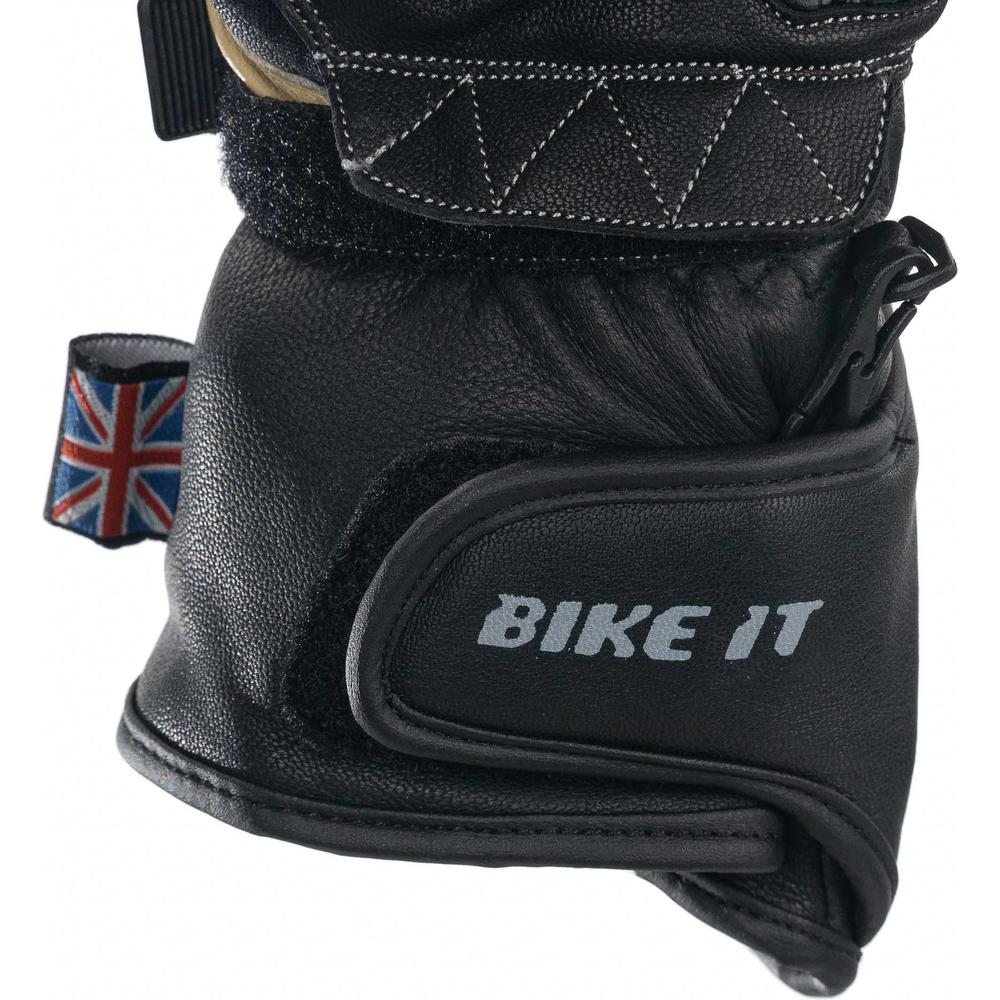 Bike It Ultimate Track UTG Leather Gloves Black