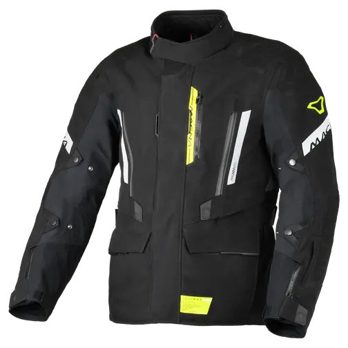 Macna Ultimax 2.0 Textile Jacket Black / Fluo Yellow – front view