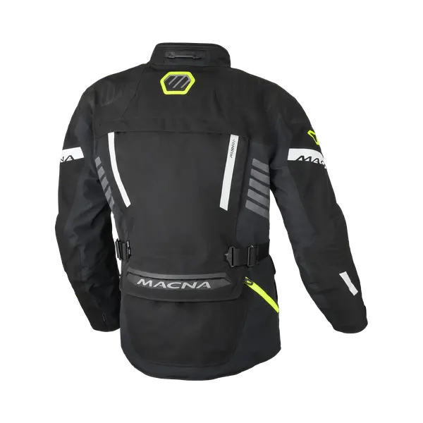 Macna Ultimax 2.0 Textile Jacket Black / Fluo Yellow - FREE UK Shipping, FREE 365 Day Returns | Moto Central