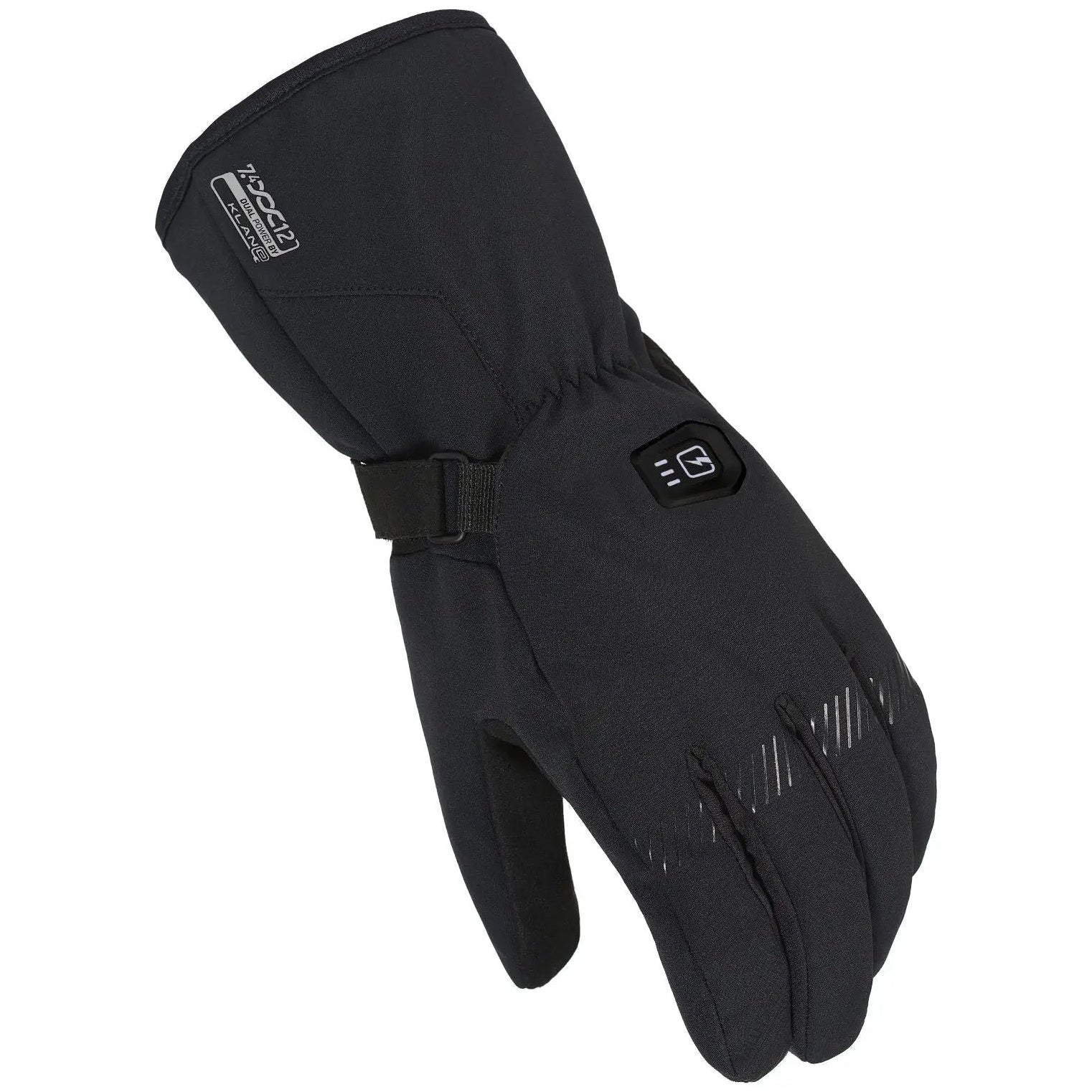 Macna Unite 2.0 RTX Heated Gloves With Kit Black — back-of-hand view