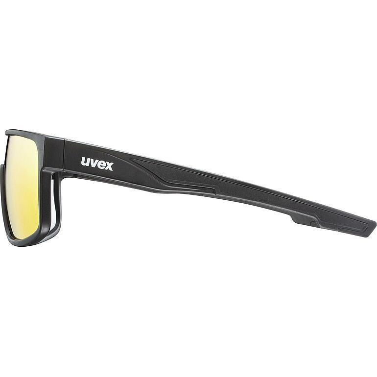 Uvex LGL 51 Sunglasses Matt Black / Red