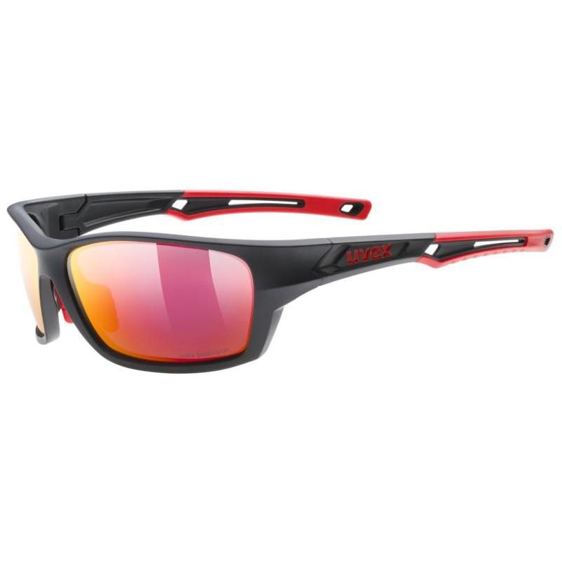 Uvex SP 232 Polarised Sunglasses Black / Red