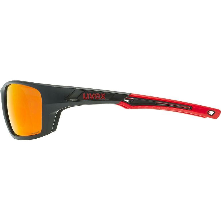 Uvex SP 232 Polarised Sunglasses Black / Red