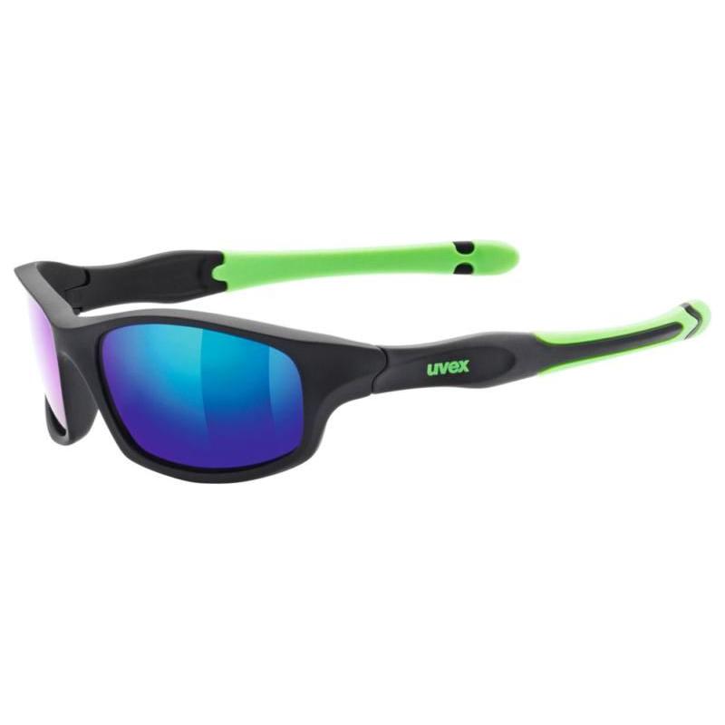 Uvex SP 507 Junior Sunglasses Matt Black / Green