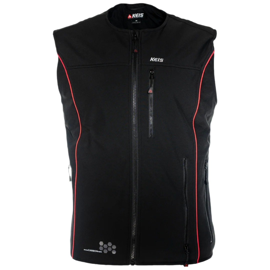 Keis V501RP Premium Heated Vest Black / Red