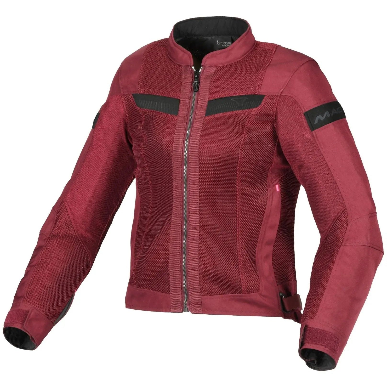 Macna Velotura Ladies Textile Jacket Bordeaux — front view