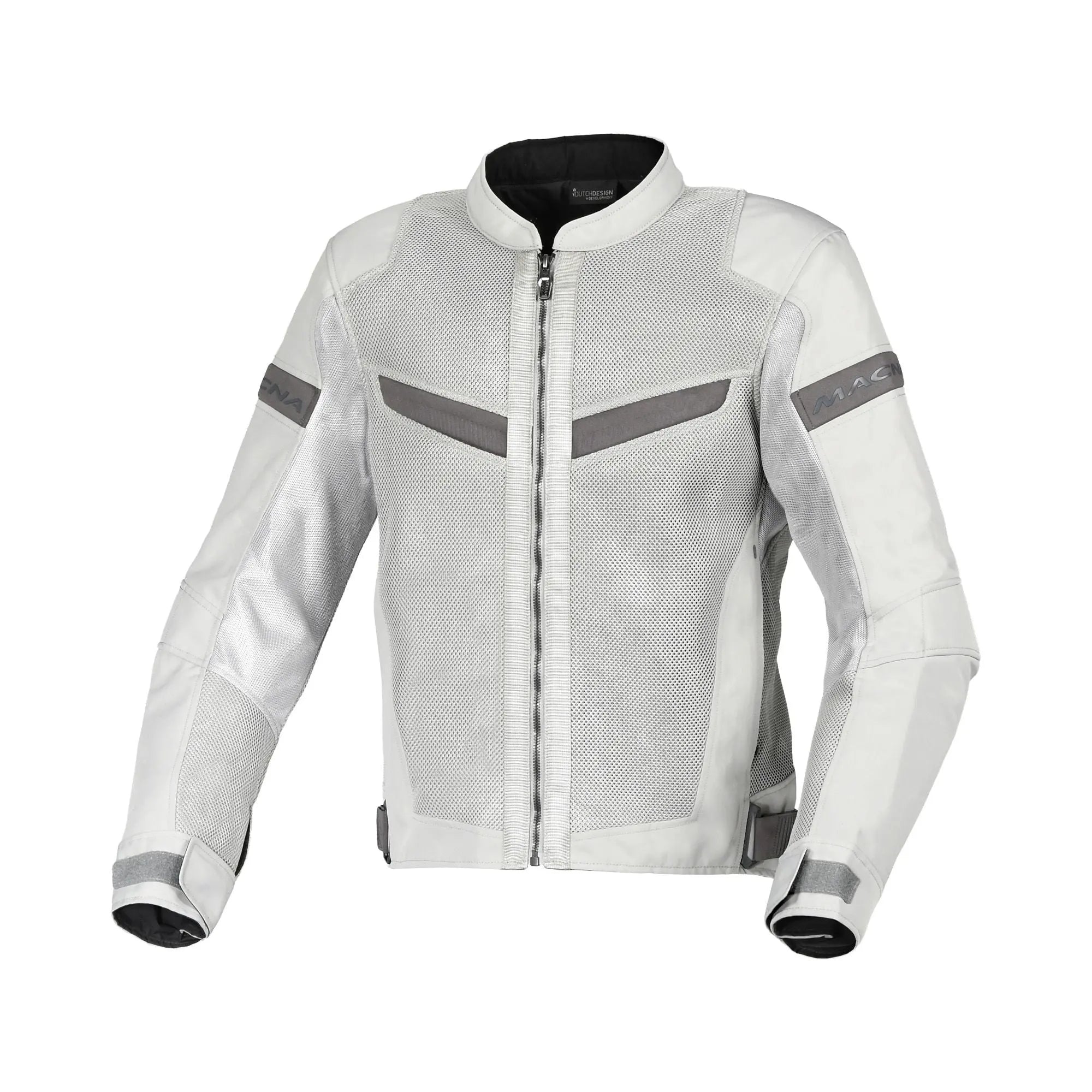 Macna Velotura Textile Jacket Light grey - FREE UK Shipping, FREE 365 Day Returns | Moto Central