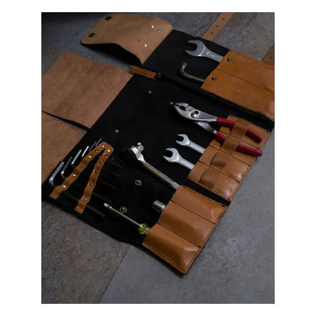 Trip Machine Universal Tool Roll Tobacco / Vintage Tan - FREE UK Shipping, FREE 365 Day Returns | Moto Central