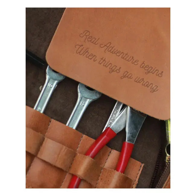 Trip Machine Universal Tool Roll Tobacco / Vintage Tan - FREE UK Shipping, FREE 365 Day Returns | Moto Central