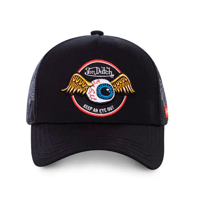 Von Dutch Trucker Cap Rag Black - FREE UK Shipping, FREE 365 Day Returns | Moto Central