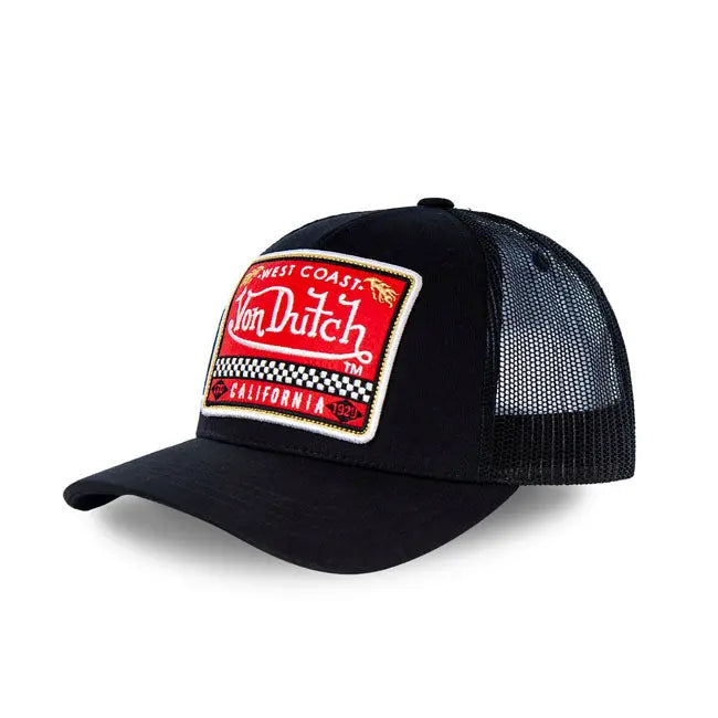 Von Dutch West Coast Cap Black - FREE UK Shipping, FREE 365 Day Returns | Moto Central