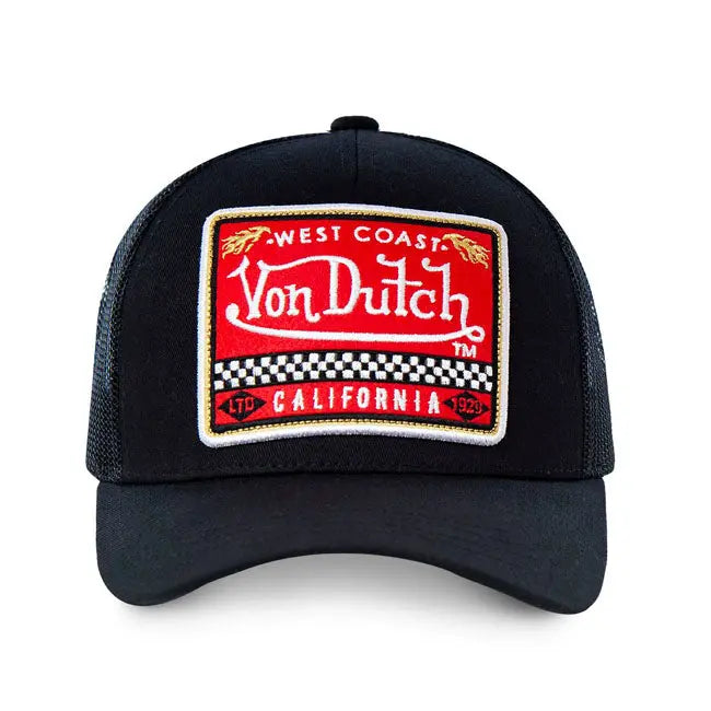 Von Dutch West Coast Cap Black - FREE UK Shipping, FREE 365 Day Returns | Moto Central