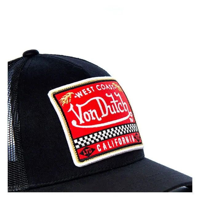 Von Dutch West Coast Cap Black - FREE UK Shipping, FREE 365 Day Returns | Moto Central