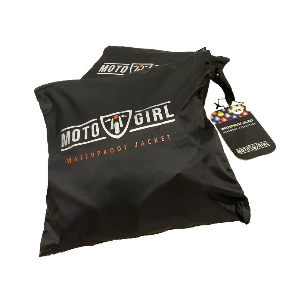 MotoGirl Waterproof Ladies Rainwear Jacket Black / Orange FREE UK Delivery, FREE 365 Day Returns | Moto Central