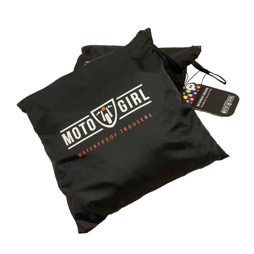 MotoGirl Waterproof Ladies Rainwear Trouser Black / Orange FREE UK Delivery, FREE 365 Day Returns | Moto Central