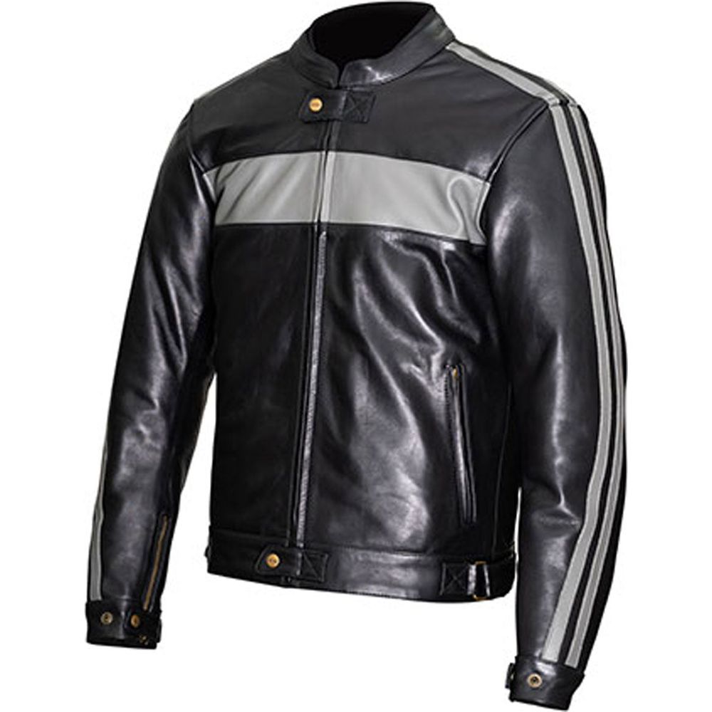 Weise Cabot Leather Jacket Black / Grey