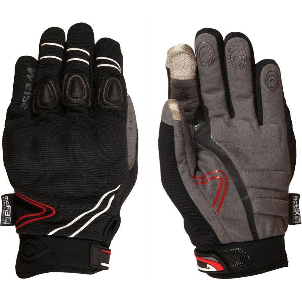 Weise Wave Textile Gloves Black