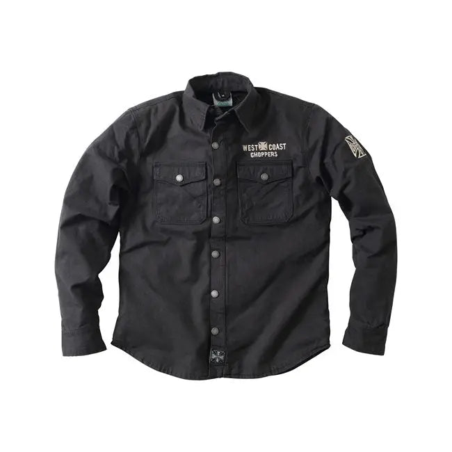 West Coast Choppers Forged Riding Shirt Black - FREE UK Shipping, FREE 365 Day Returns | Moto Central