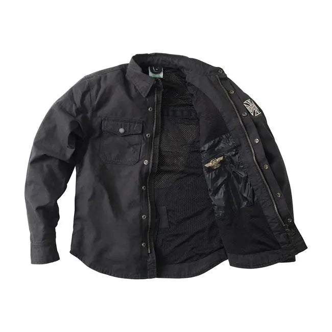 West Coast Choppers Forged Riding Shirt Black - FREE UK Shipping, FREE 365 Day Returns | Moto Central