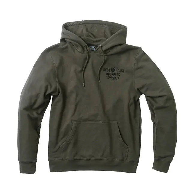 West Coast Choppers Frisco Hoodie Green - FREE UK Shipping, FREE 365 Day Returns | Moto Central
