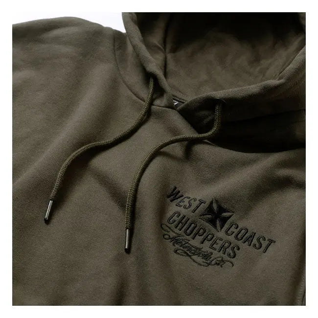 West Coast Choppers Frisco Hoodie Green - FREE UK Shipping, FREE 365 Day Returns | Moto Central