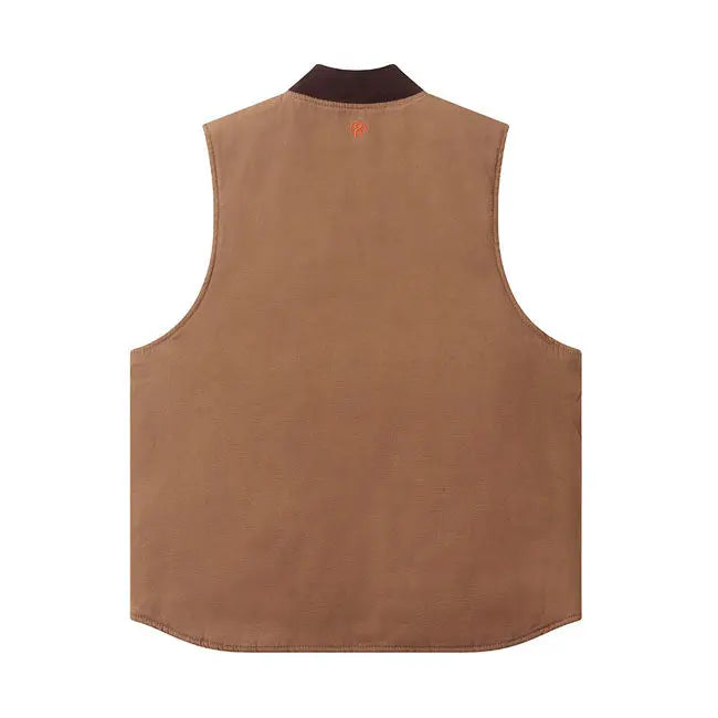 West Coast Choppers Heavy Duty Work Vest Frontier Brown - FREE UK Shipping, FREE 365 Day Returns | Moto Central